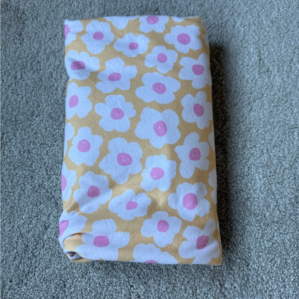 Caden Lane Pink and Yellow Floral Blanket